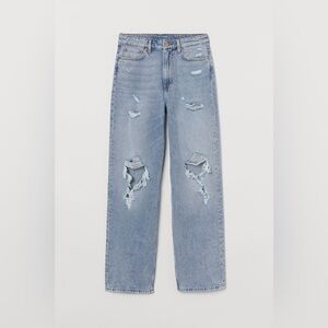 H&M Loose Straight High Jeans